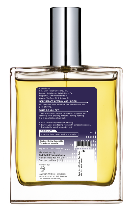 Esbee Musk Aftershave Lotion | Soothing & Refreshing | Witch Hazel, Tea Tree Oil, Jojoba Oil | Hydrates & Protects Skin | Classic Musk Fragrance I 100Ml I For Men