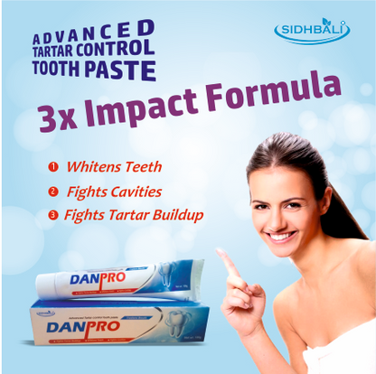 Danrpo Toothpaste – Advanced Oral Care for Adults & Children (2+ Years) | Whitens Teeth | Fights Cavities & Tartar | 3X Impact Formula (Pack of 6)