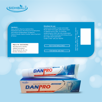 Danrpo Toothpaste – Advanced Oral Care for Adults & Children (2+ Years) | Whitens Teeth | Fights Cavities & Tartar | 3X Impact Formula (Pack of 6)