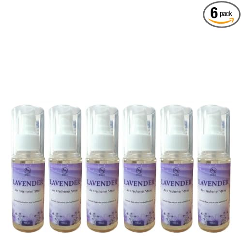 Esbee Lavender Air Freshener Spray – 6 x 100ML | Long-Lasting & Refreshing Floral Fragrance | Odor Eliminator & Room Freshener (Pack of 6) (100ML, Lavender)
