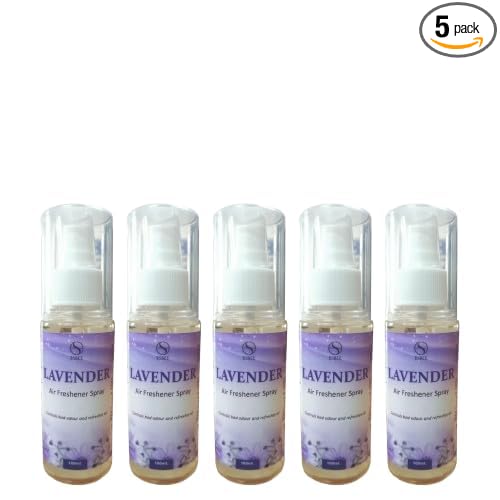Esbee Lavender Air Freshener Spray – 5 x 100ML | Long-Lasting & Refreshing Floral Fragrance | Odor Eliminator & Room Freshener (Pack of 5) (100ML, Lavender)