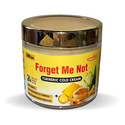 Forget Me Not Turmeric Cold Cream for Winters, Intense Moisturization | Everyday Skin care and Deep massage Cream, 100g | All skin types | Free from Harmful Chemicals I Pack of 1
