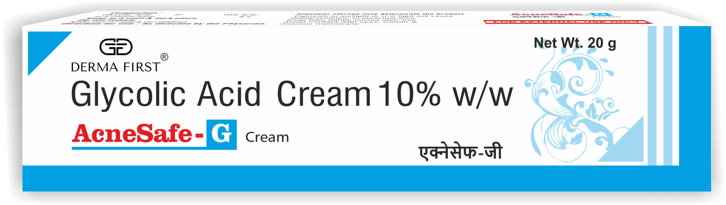 Derma First 10% Glycolic Acid Gel, 20g, Reduces Acne Breakouts & Spots | Fragrance Free