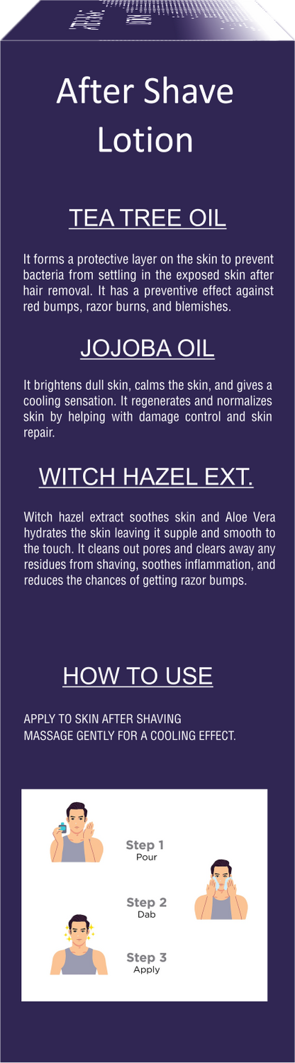 Esbee Musk Aftershave Lotion | Soothing & Refreshing | Witch Hazel, Tea Tree Oil, Jojoba Oil | Hydrates & Protects Skin | Classic Musk Fragrance I 100Ml I For Men