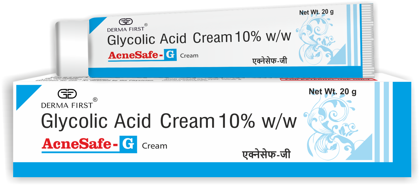 Derma First 10% Glycolic Acid Gel, 20g, Reduces Acne Breakouts & Spots | Fragrance Free