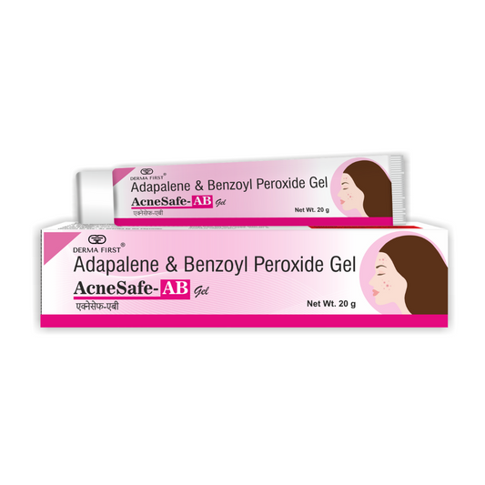 AcneSafe-AB Gel | Adapalene & Benzoyl Peroxide Anti-Acne Gel, 20g | Treats Acne and Breakouts I Pack of 1