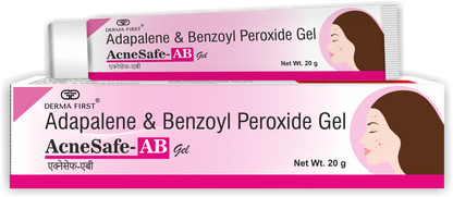 AcneSafe-AB Gel | Adapalene & Benzoyl Peroxide Anti-Acne Gel, 20g | Treats Acne and Breakouts I Pack of 1