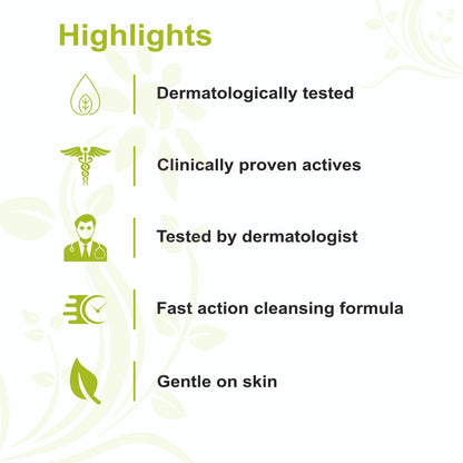 DERMA FIRST Anti-Acne Salicylic Acid Face Wash I For Acne Treatment | Controls Excess Oil & Sebum | Removes Dirt & Impurities | Sulfate & Paraben-Free | Dermatologically Tested I  100ML I Pack of 1