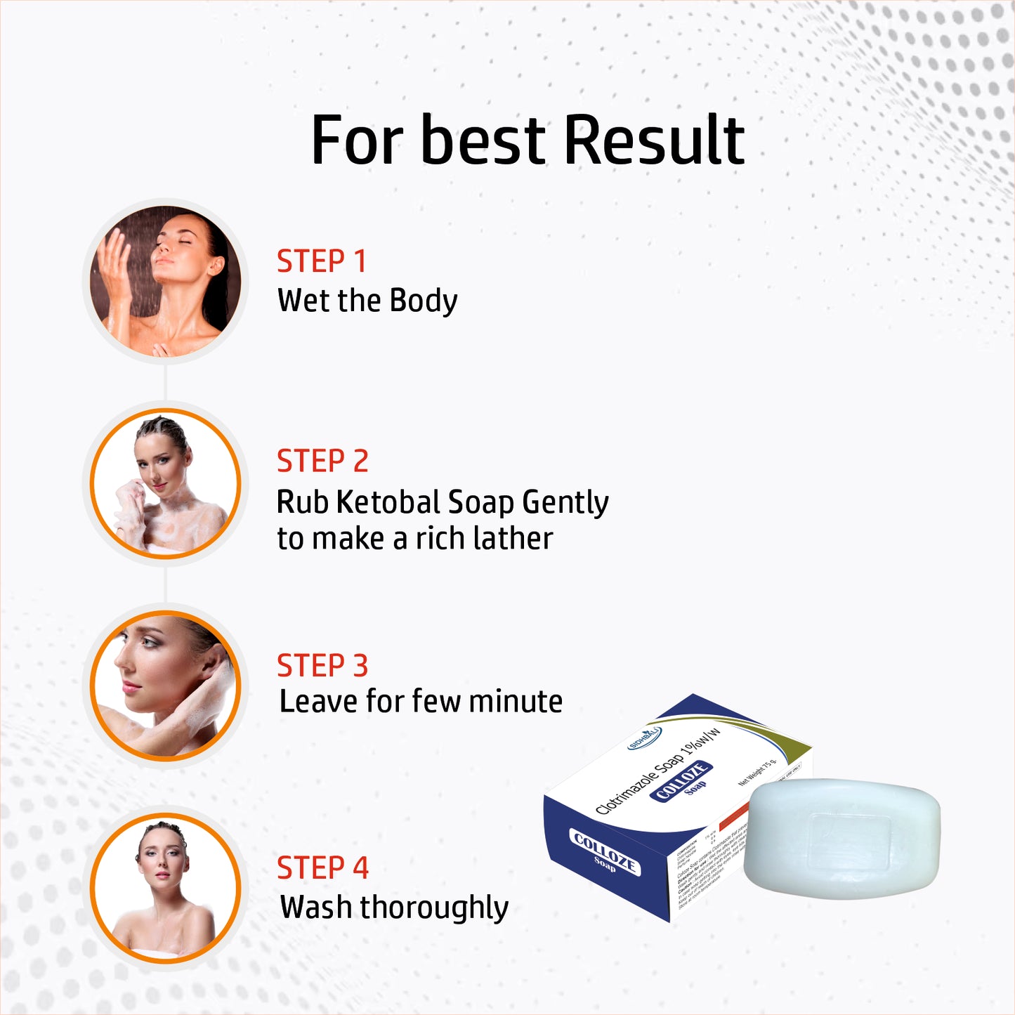 Colloze Clotrimazole 1% Soap – 75g | Antifungal Soap for Treating Fungal Infections, Ringworm, Athlete’s Foot, and Itchy Skin | Pack of 1