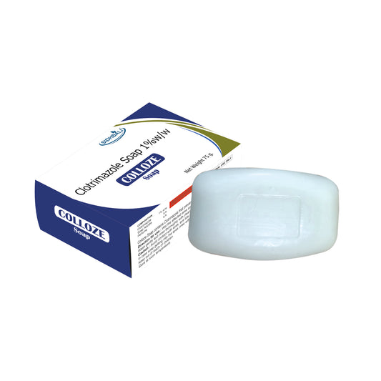 Colloze Clotrimazole 1% Soap – 75g | Antifungal Soap for Treating Fungal Infections, Ringworm, Athlete’s Foot, and Itchy Skin | Pack of 1