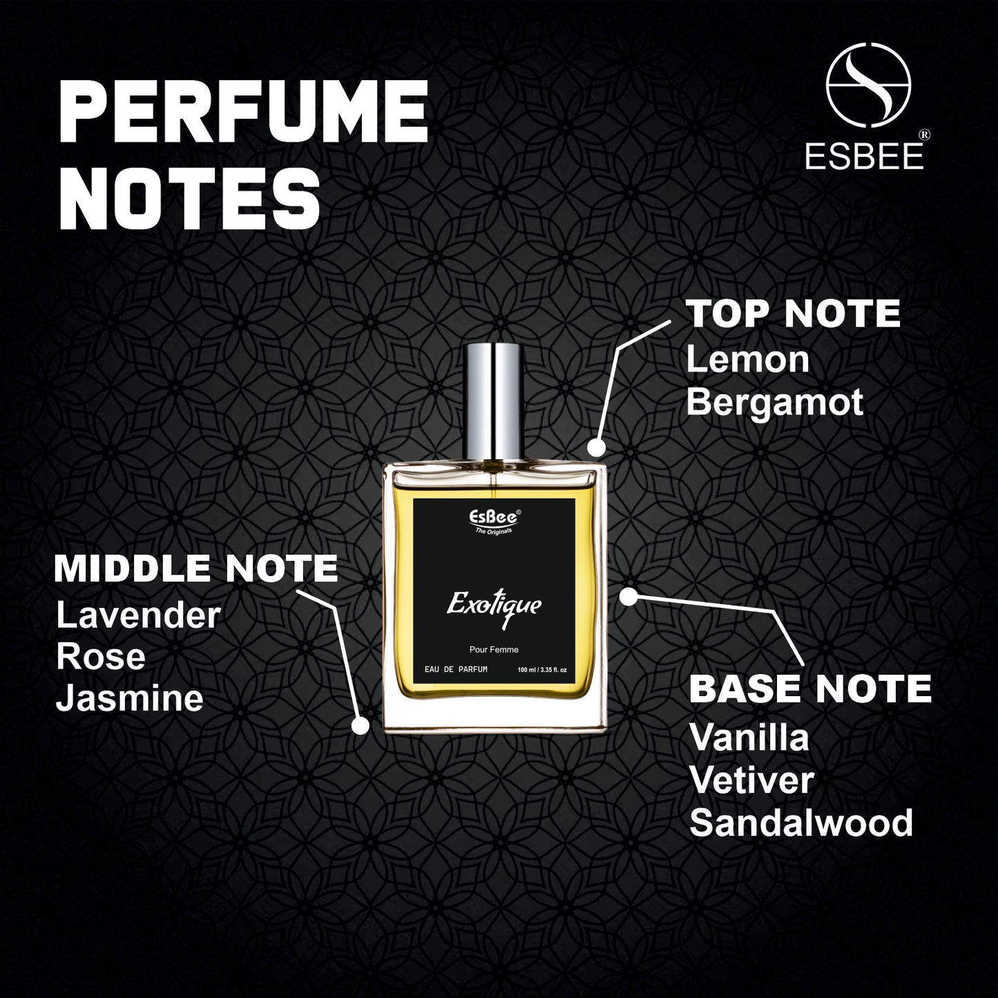 Esbee Exotique & Bouquet I Luxury Perfume For Women's | 10 Hours Long Lasting Eau De Perfume 100ml Each I Pack of 2