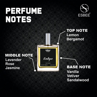 Esbee Exotique & Bouquet I Luxury Perfume For Women's | 10 Hours Long Lasting Eau De Perfume 100ml Each I Pack of 2