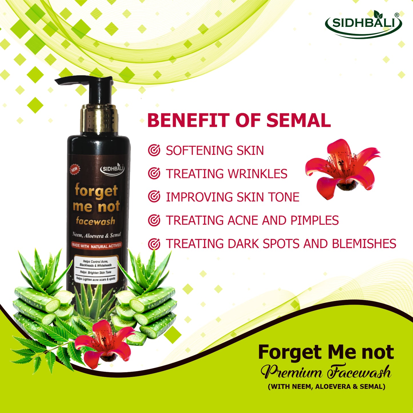 FORGET ME NOT NEEM ACNE FACE WASH I CONTROL BLACKHEADS I WHITEHEADS I  FOR BRIGHT SKIN TONE I 200ML I MOISTURIZES SKIN I ALL SKIN TYPE