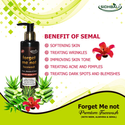 FORGET ME NOT NEEM ACNE FACE WASH I CONTROL BLACKHEADS I WHITEHEADS I  FOR BRIGHT SKIN TONE I 200ML I MOISTURIZES SKIN I ALL SKIN TYPE