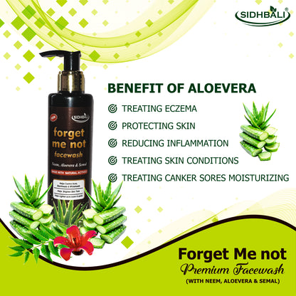 FORGET ME NOT NEEM ACNE FACE WASH I CONTROL BLACKHEADS I WHITEHEADS I  FOR BRIGHT SKIN TONE I 200ML I MOISTURIZES SKIN I ALL SKIN TYPE