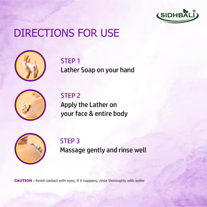 Fascia Lavender Soap | Tea Tree Oil, Allantoin, Vitamin E & Aloe Vera | 100g + 25% Extra | Pack of 1 (In One Pack Get 4 + 2 Free | Dermatologist Tested for All Skin Types (For Face & Body)