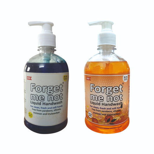 Forget Me Not Musk & Orange Liquid Handwash | For Clean, Fresh & Soft Hands | No Synthetic Colors, Triclosan, Triclocarban, Paraben & Sulphate | 500ML Each (Pack of 2) | Gentle & Refreshing