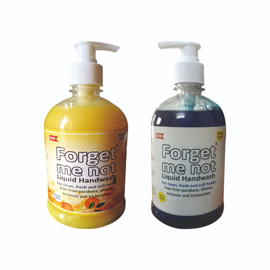 Forget Me Not Musk & Lemon Liquid Handwash | For Clean, Fresh & Soft Hands | No Synthetic Colors, Triclosan, Triclocarban, Paraben & Sulphate | 500ML Each (Pack of 2) | Gentle & Refreshing