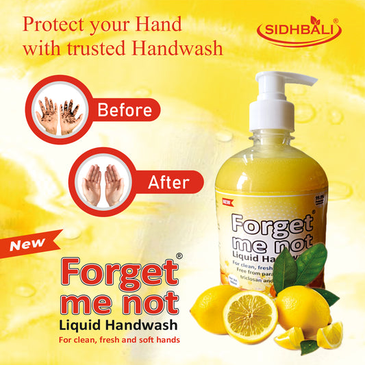 Forget Me Not Musk & Lemon Liquid Handwash | For Clean, Fresh & Soft Hands | No Synthetic Colors, Triclosan, Triclocarban, Paraben & Sulphate | 500ML Each (Pack of 2) | Gentle & Refreshing