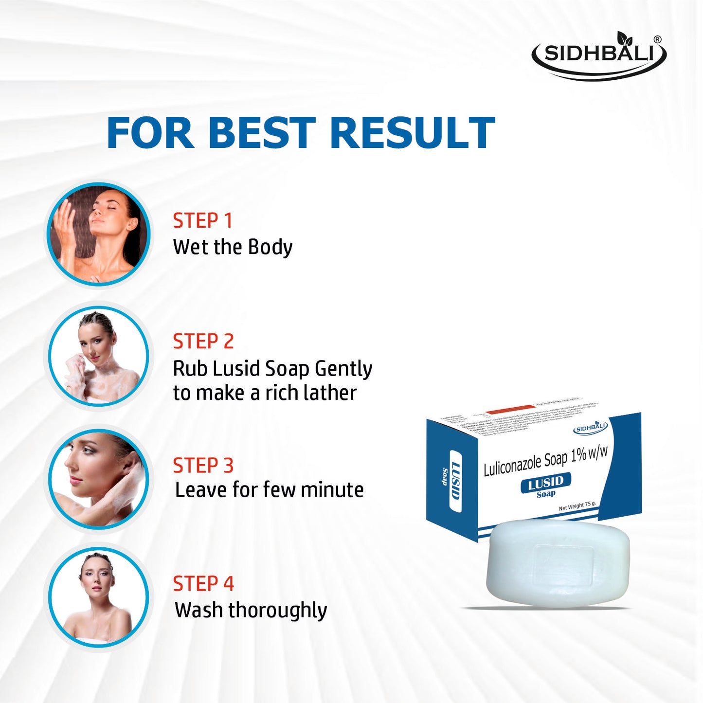 Lusid Luliconazole 1% Soap – 75g | Treats Fungal Infections, Athlete’s Foot, Dhobie Itch, Ringworm, Thrush & Dry, Flaky Skin | Pack of 1