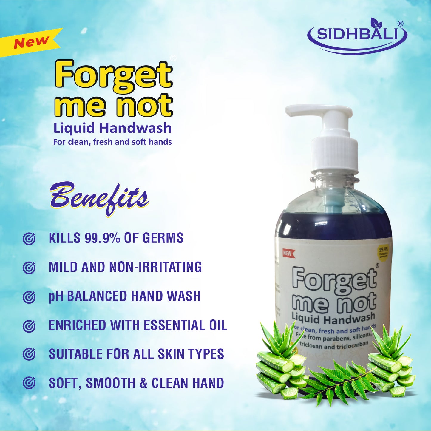 Forget Me Not Musk & Lemon Liquid Handwash | For Clean, Fresh & Soft Hands | No Synthetic Colors, Triclosan, Triclocarban, Paraben & Sulphate | 500ML Each (Pack of 2) | Gentle & Refreshing