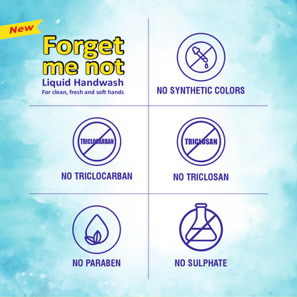 Forget Me Not Musk & Lemon Liquid Handwash | For Clean, Fresh & Soft Hands | No Synthetic Colors, Triclosan, Triclocarban, Paraben & Sulphate | 500ML Each (Pack of 2) | Gentle & Refreshing