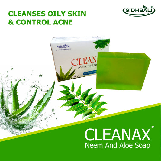 Sidhbali Cleanax Neem Aloe Vera I 2 X 200 Gram I oil Control & Nourishing Skin I Suitable For All Skin Type I Pack of 2