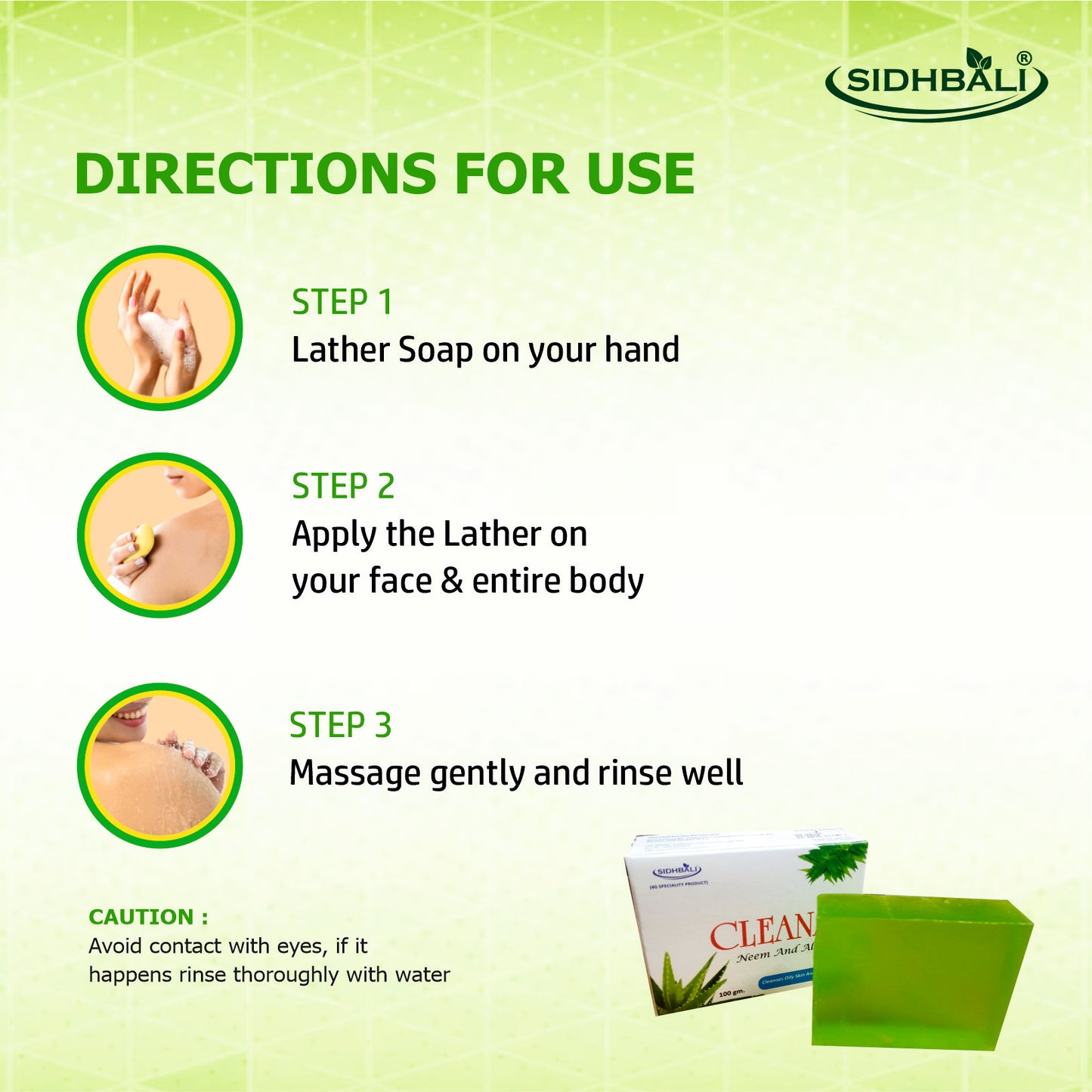 Sidhbali Cleanax Neem Aloe Vera I 2 X 200 Gram I oil Control & Nourishing Skin I Suitable For All Skin Type I Pack of 2