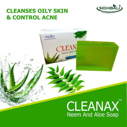 Sidhbali Cleanax Neem Aloe Vera I 4 X 400 Gram I oil Control & Nourishing Skin I Suitable For All Skin Type I Pack of 4