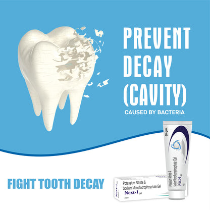 Sidhbali Next-1 Gel Potassium Nitrate & Sodium Monofluorophosphate Gel Fights Tooth Decay Toothpaste (50 g, Pack of 1)