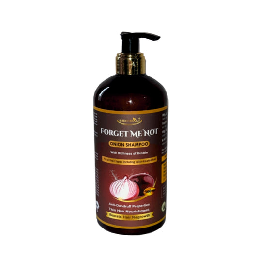 Forget Me Not Onion Shampoo with Keratin | Anti-Dandruff & Hair Fall Control | For All Hair Types Including Color-Treated | Strengthens Roots & Boosts Hair Regrowth | 500ml I Pack of 1