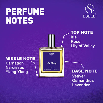 Esbee Air Frais & Classe Orientele I Luxury Perfume For Unisex & Women | 10 Hours Long Lasting Eau De Perfume 100ml Each I Pack of 2