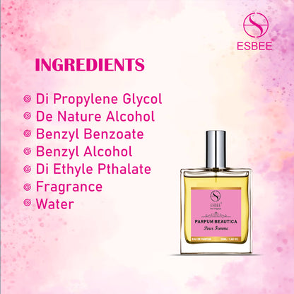Esbee Air Frais & Beautica I Luxury Perfume For Womens | 10 Hours Long Lasting Eau De Perfume 100ml & 50ML I Pack of 2
