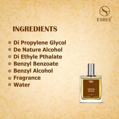 Esbee Parfum De Oud & La Brise Perfume Set | Luxury Fragrance for Couples | 100ML Each | Long-Lasting Scent with Oud, Citrus & Woody Notes | Up to 10-Hour Wear I Pack of 2