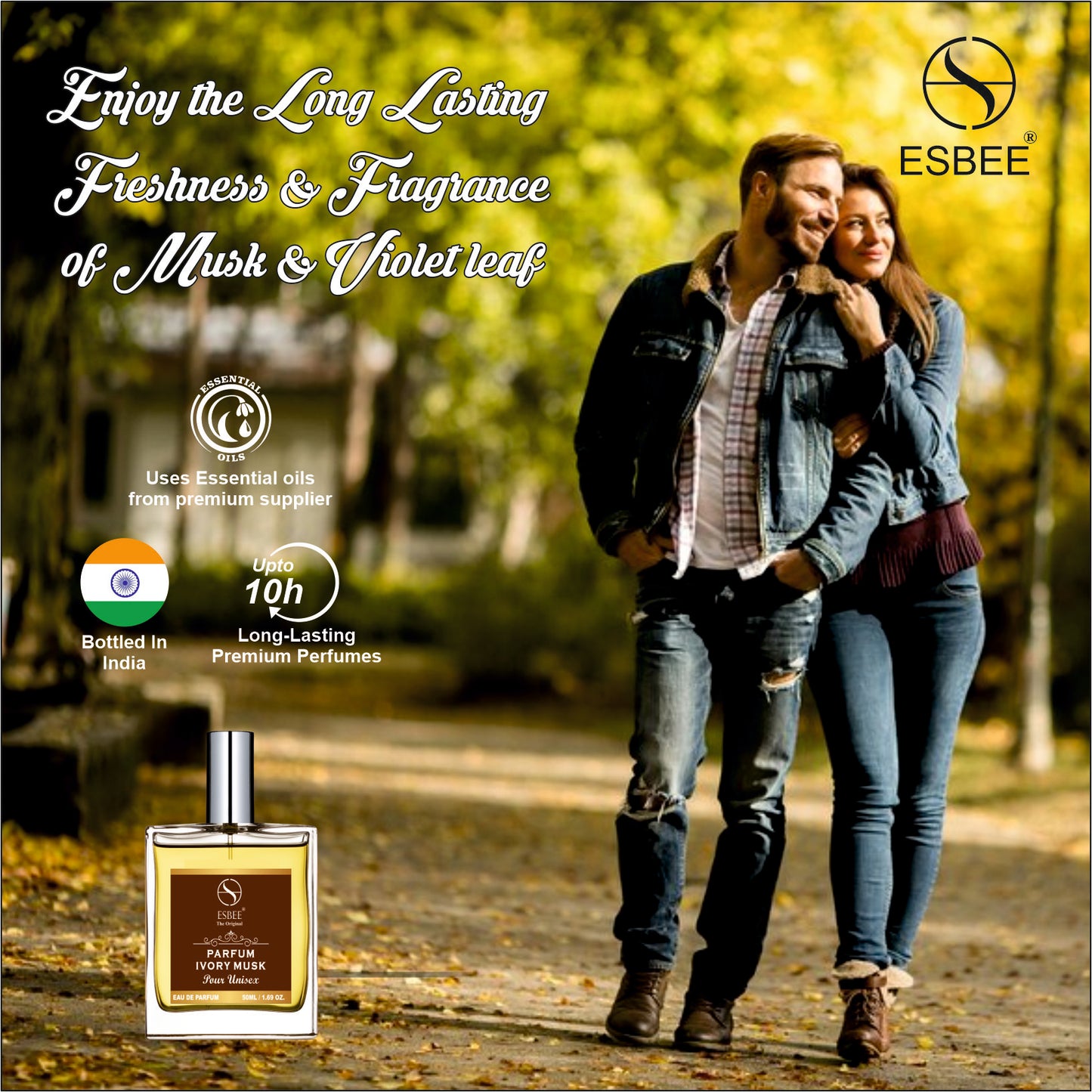 Esbee La Brise & Ivory Musk Perfume Set | Unisex Luxury Fragrance | 100ML & 50ML | Refreshing & Elegant Scents with Citrus, Floral & Woody Notes | Premium Eau de Parfum I Pack of 2