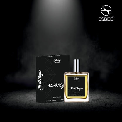Esbee The Musk Magic for Men | Long-Lasting Luxury Fragrance | 100ML | Premium Scent with Bergamot, Lemon, Lavender, Musk, Cedar & Potchouli | Up to 10-Hour Wear I Pack of 1