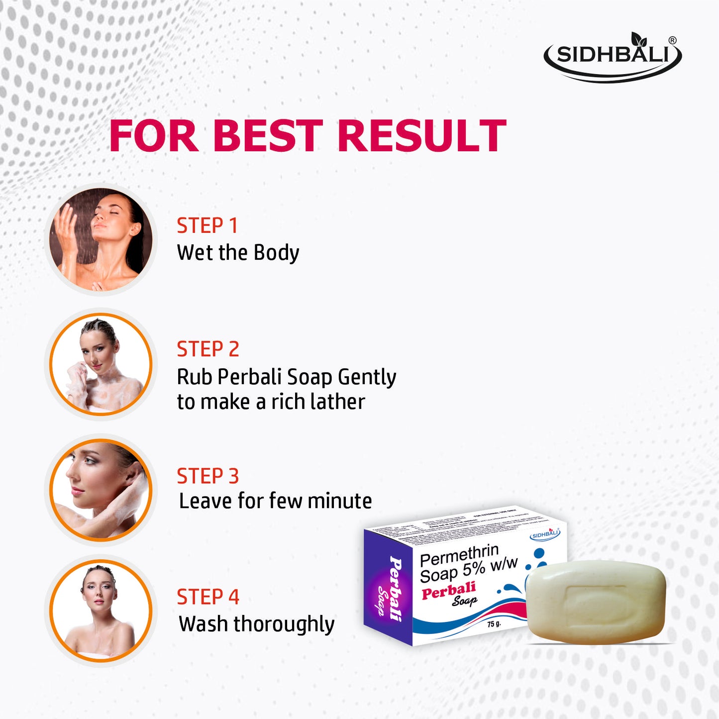 Perbali Permethrin 5% Soap – 75g | Treats & Prevents Scabies & Lice Infestations | Effective Medicated Soap for Skin Protection I Pack of 1