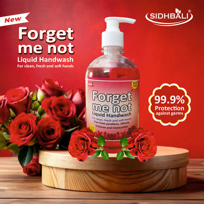 Forget Me Not Liquid Rose Handwash | Kills 99% Germs, Moisturizes & Leaves Hands Soft | No Paraben, Silicon, Triclosan, Triclocarban or Sulphate | (Pack of 2, 500ML Each)