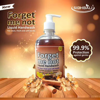 Forget Me Not Sandalwood & Lavender Liquid Handwash | For Clean, Fresh & Soft Hands | No Synthetic Colors, Triclosan, Triclocarban, Paraben & Sulphate | 500ML Each (Pack of 2) | Gentle & Refreshing