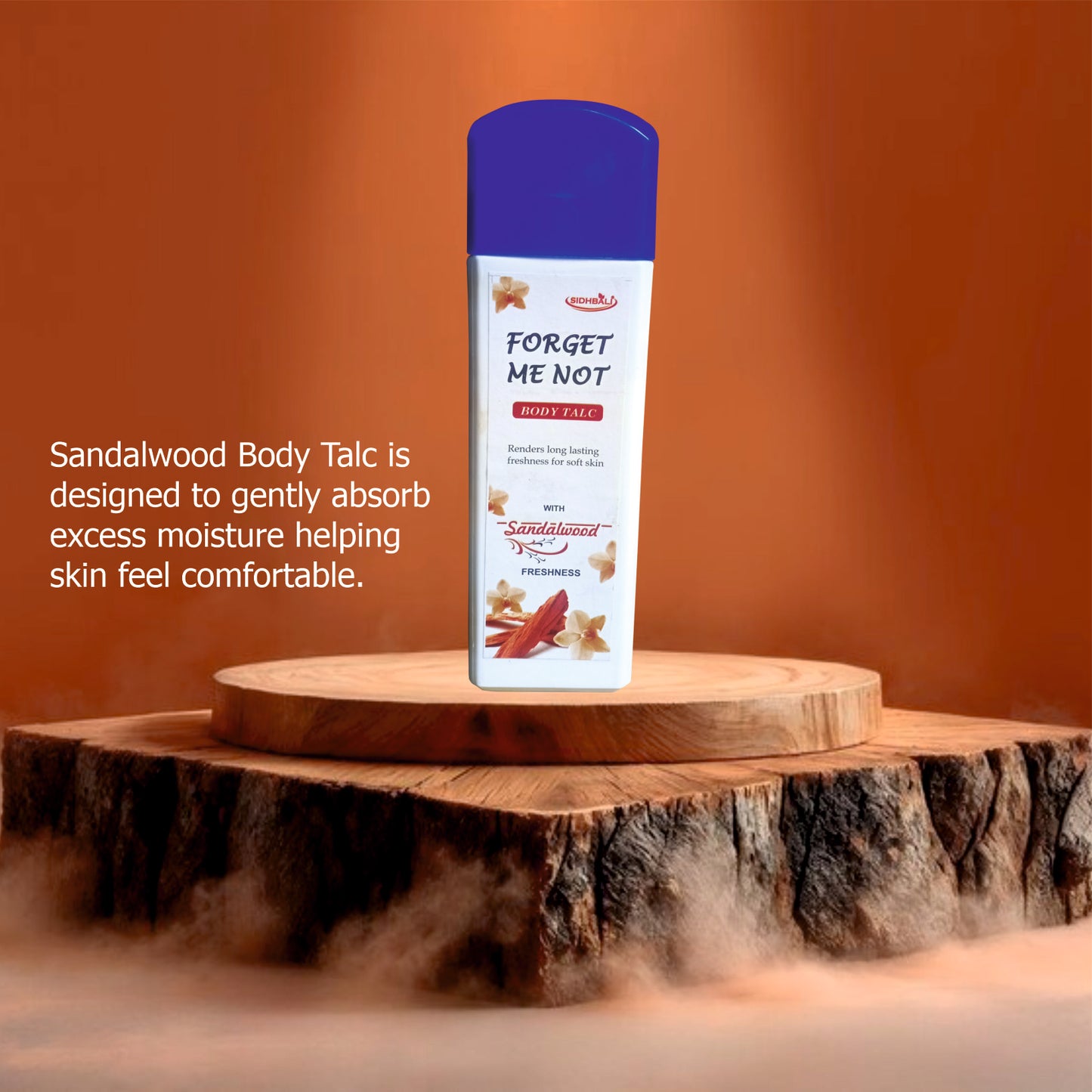 Forget Me Not Lavender & Sandalwood Body Talc | Long-Lasting Freshness & Odor Control | Soft & Comfortable Skin | Paraben-Free, Cruelty-Free & 100% Vegan | 100g I Pack of 2