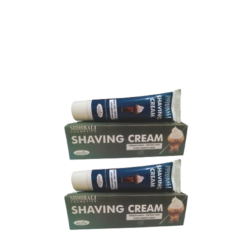 Sidhbali Shaving Cream | 50g Each | Smooth & Comfortable Shave | Softens Skin & Spreads Easily | Rich Lather with Glycerine | Suitable for Normal & Oily Skin I Pack of 2