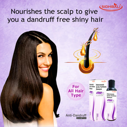 Siketo Z Anti-Dandruff Shampoo – Ketoconazole & Zinc Pyrithione | 100ml | For All Hair Types | Fights Dandruff, Itching & Scalp Flaking | Nourishes Scalp for Healthy, Shiny Hair