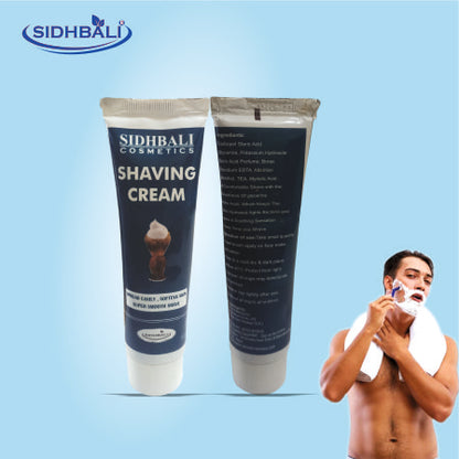 Sidhbali Shaving Cream | 50g Each | Smooth & Comfortable Shave | Softens Skin & Spreads Easily | Rich Lather with Glycerin | Suitable for Normal & Oily Skin I Pack of 3