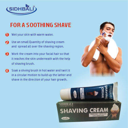 Sidhbali Shaving Cream | 50g Each | Smooth & Comfortable Shave | Softens Skin & Spreads Easily | Rich Lather with Glycerin | Suitable for Normal & Oily Skin I Pack of 3