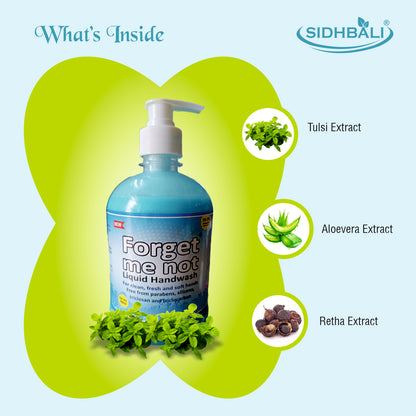 Forget Me Not Tulsi & Orange Liquid Handwash | For Clean, Fresh & Soft Hands | No Synthetic Colors, Triclosan, Triclocarban, Paraben & Sulphate | 500ML Each (Pack of 2) | Gentle & Refreshing