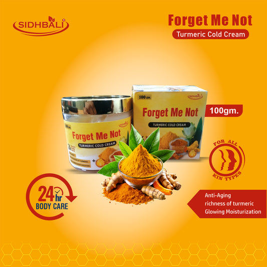 Forget Me Not Turmeric Cold Cream for Winters, Intense Moisturization | Everyday Skin care and Deep massage Cream, 100g | All skin types | Free from Harmful Chemicals I Pack of 1