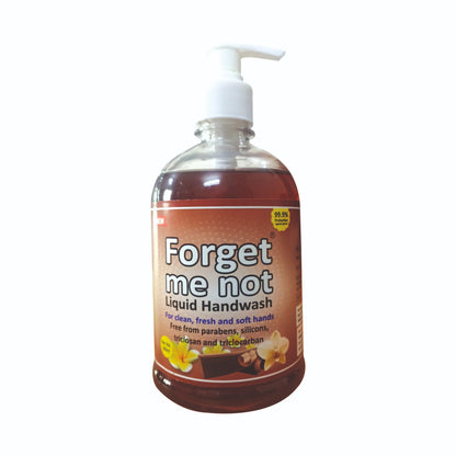 Forget Me Not Liquid Sandalwood Handwash | Kills 99% Germs, Moisturizes & Leaves Hands Soft | No Paraben, Silicon, Triclosan, Triclocarban or Sulphate I Pack of 1 500ML Each