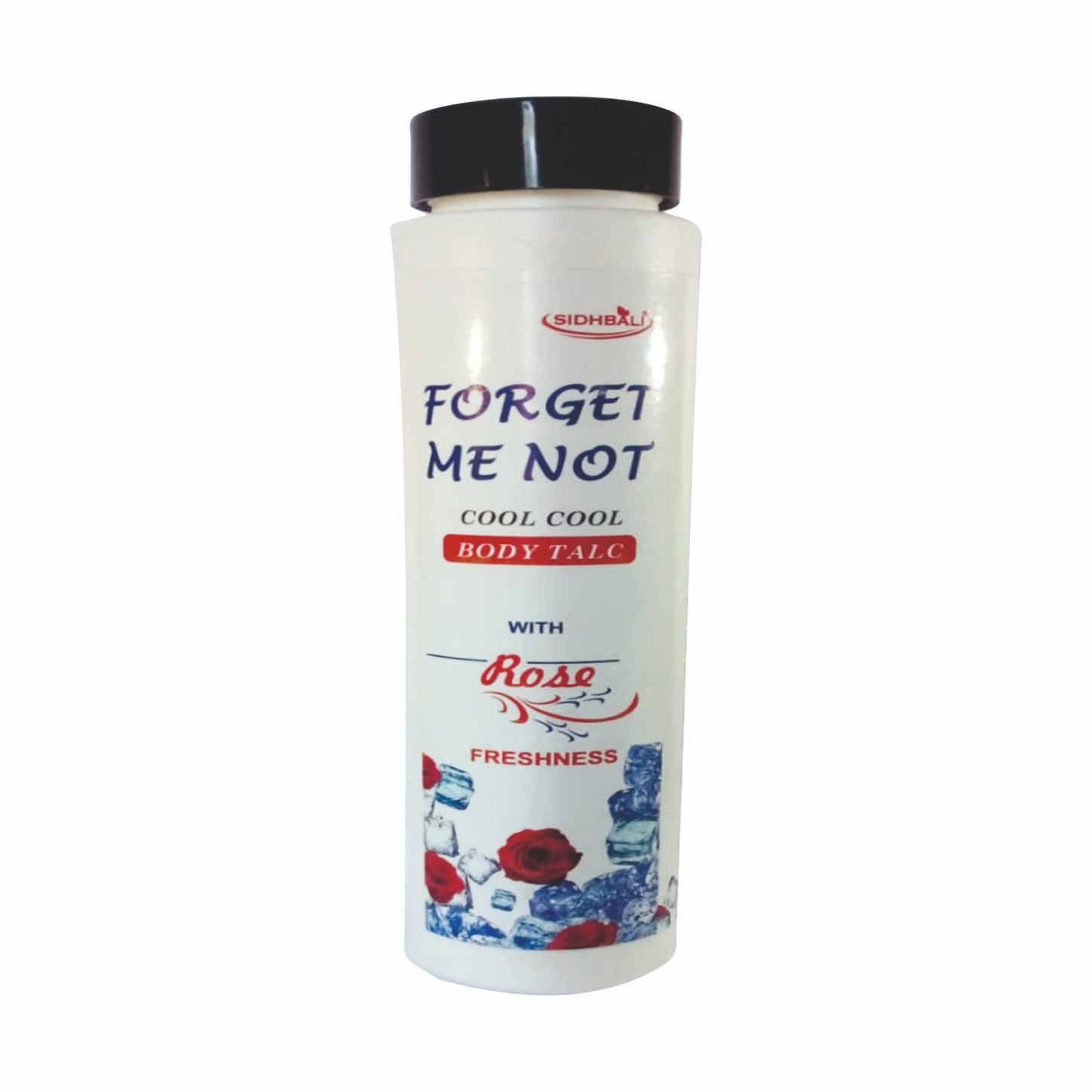 Forget Me Not Cool Cool Body Talc with Rose Freshness | 100g | Long-Lasting Cooling Relief | Prickly Heat Treatment | All-Day Freshness & Odor Control I Pack of 1