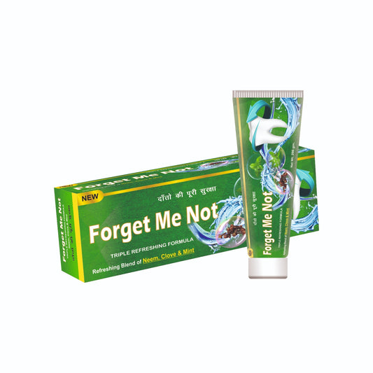 Forget Me Not Total Protection Toothpaste – Triple Refreshing Formula with Neem, Clove & Mint | Whitening | Gum Care | Sensitivity Relief | Deep Cleaning | Kills Germs | Reduces Plaque & Tartar | 200g Each I Pack of 1