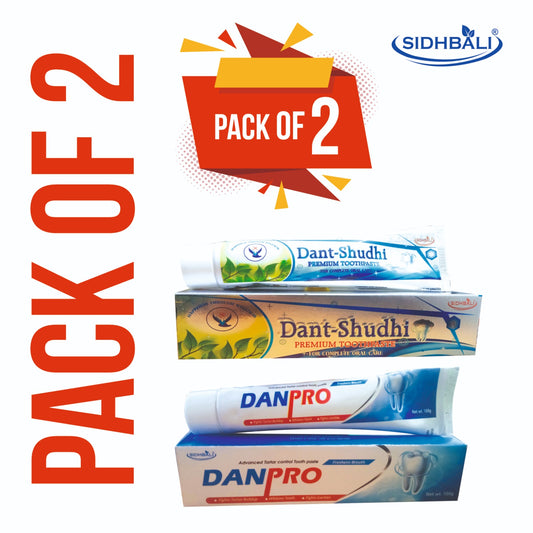 Sidhbali Danpro & Dantsuddhi Advanced Tartar Control 3X Impact Formula Fights Cavities | Toothpaste  (100 g, Pack of 2)